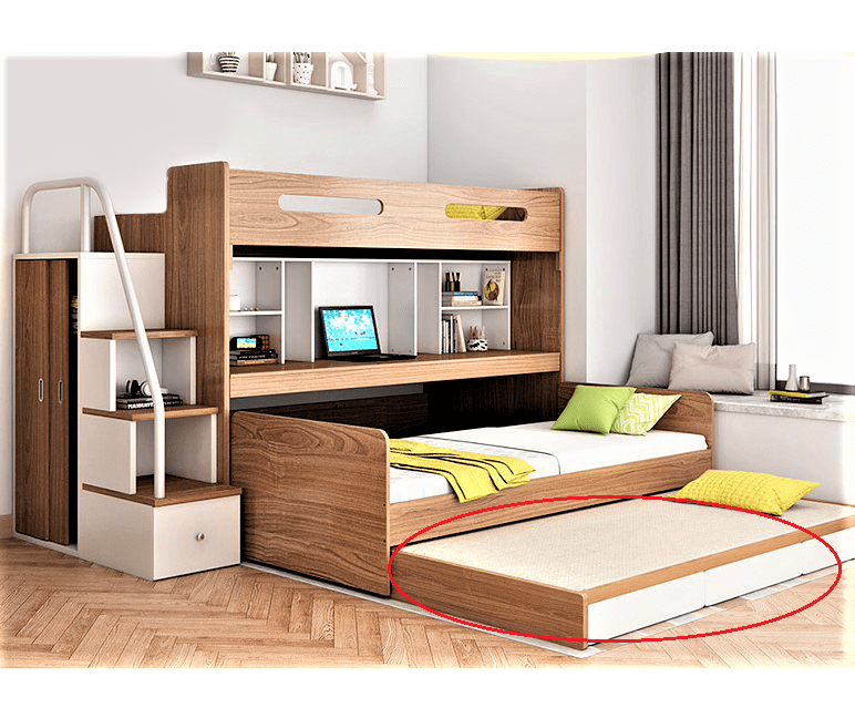 Roll out hot sale twin trundle frame