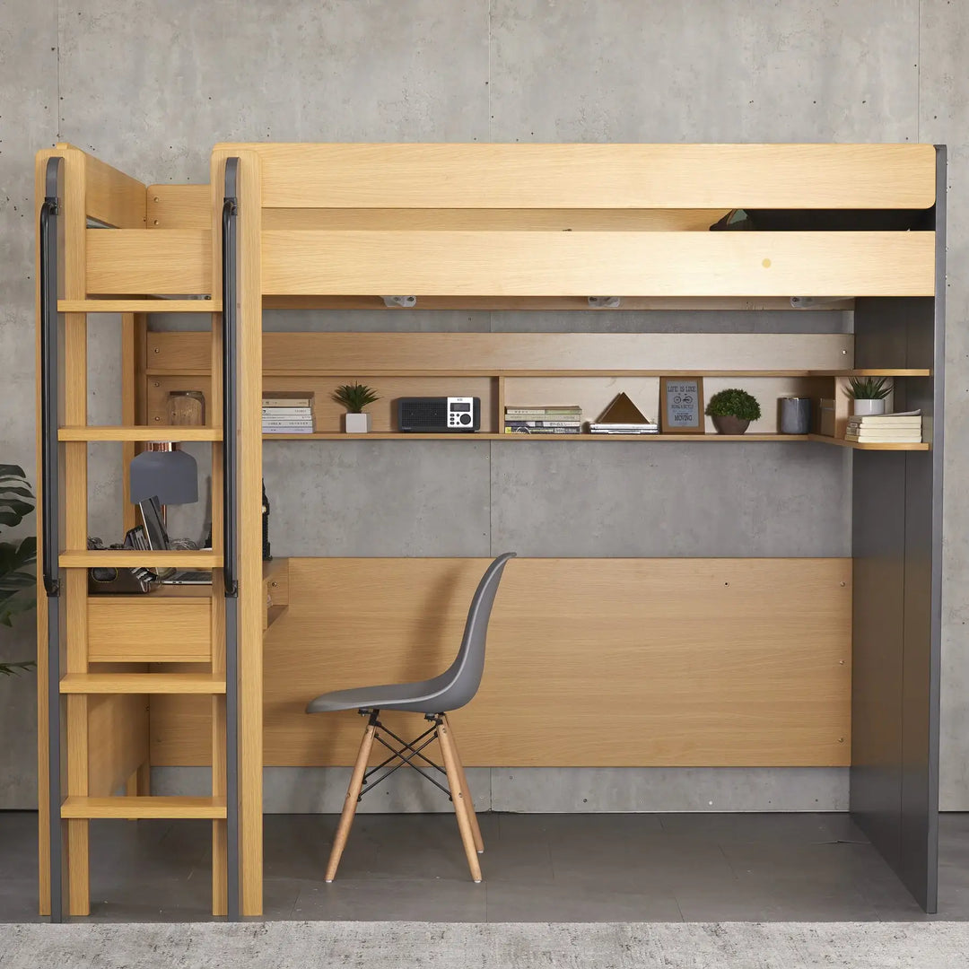 TEOM Loft Bed Space-saving High-sleeper with Desk EzSpace