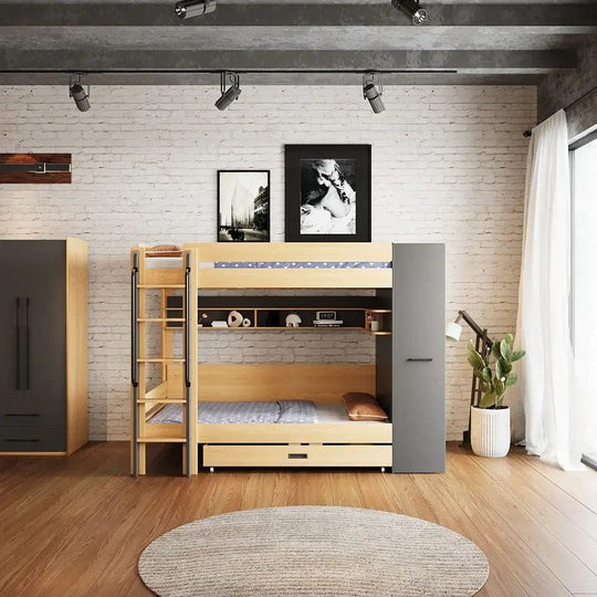 TEOM_Bunk_Bed_Stylish_Space_saving_bunk_bed_EzSpace-with-wardrobe