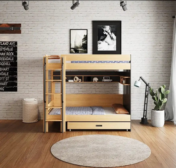 EzSpace Bunk Bed TEOM Bunk Bed | Stylish & Space Saving for Small Bedrooms with roll-out drawer| EzSpace