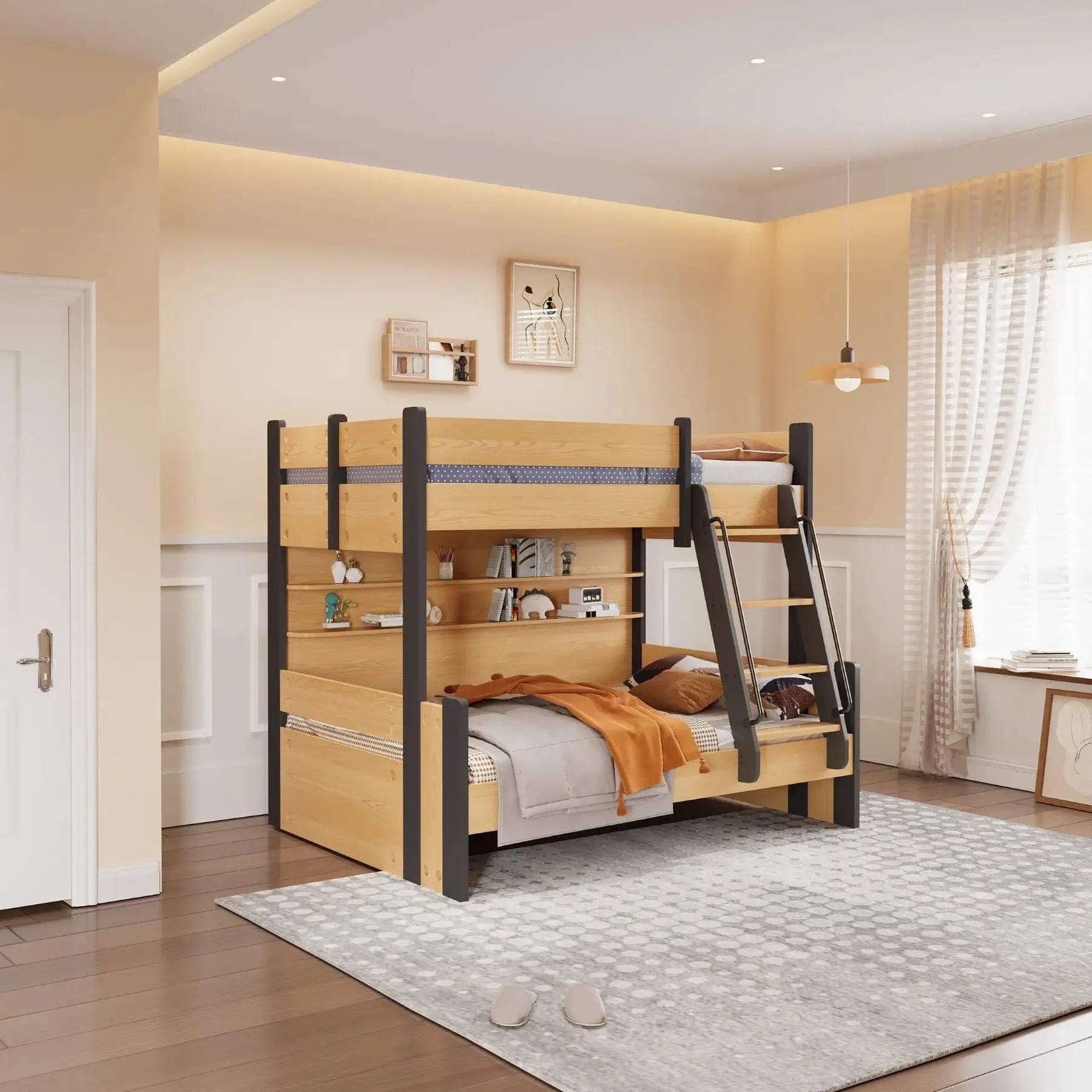 Space saving shop double deck bed