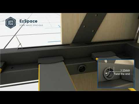 Nobu Wallbed Vertical (with Shelf & Desk) Installation Video - EzSpace