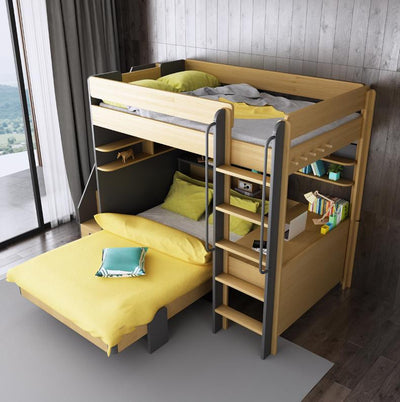 TEOM L-shaped Bunk Bed with Stair | Stylish & Space-saving Bunk Bed | EzSpace