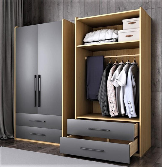 EzSpace Armoires &amp; Wardrobes TEOM Wardrobe | Space Saving &amp; Modern Design Wardrobe | EzSpace