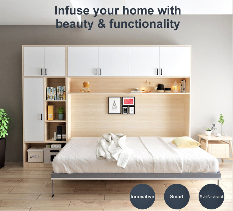 EzSpace Beds & Bed Frames NOBU Wallbed Horizontal | Space saving & Stylish Murphy Bed  | EzSpace