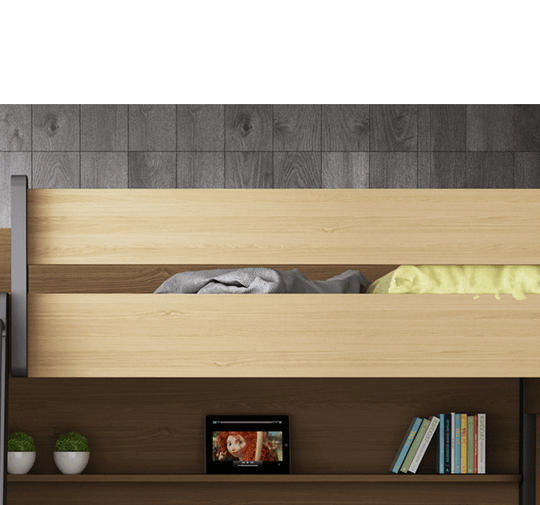EzSpace Bunk Bed TEOM Bunk Maxi | Modern Design &amp; Space Saving for Small Bedrooms | EzSpace