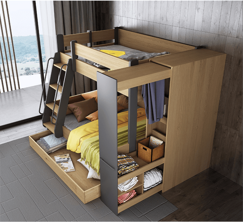 EzSpace Bunk Bed TEOM Bunk Maxi | Modern Design & Space Saving for Small Bedrooms | EzSpace