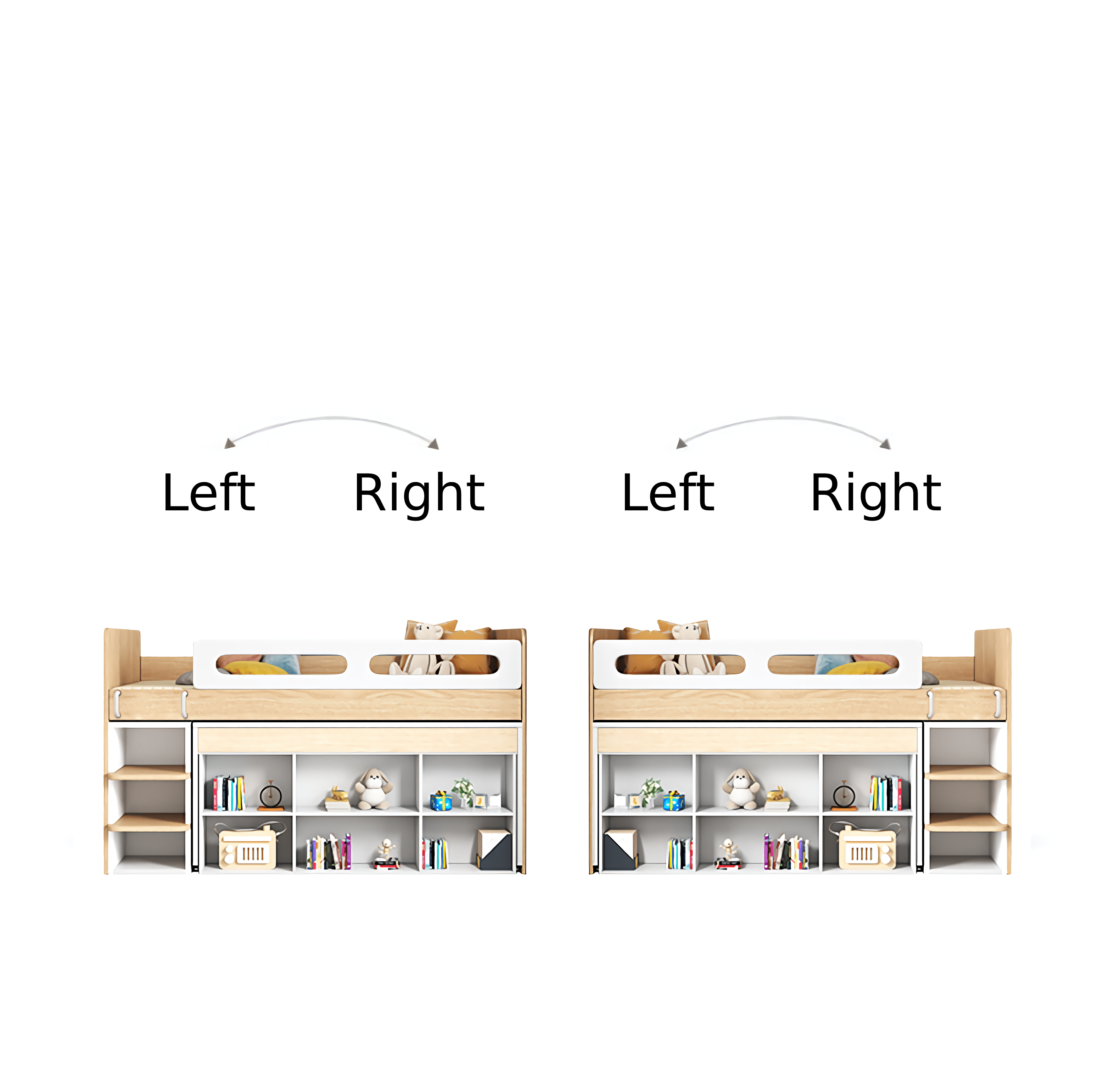 EzSpace Loft Bed DOC Midi Loft Bed | Space Saving & Modern Design | EzSpace with small pull-out desk + wardrobe +storage cabinet