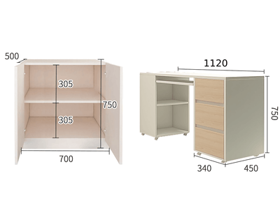 EzSpace Loft Bed DOC Midi Loft Bed | Space Saving & Modern Design | EzSpace with small pull-out desk + wardrobe +storage cabinet