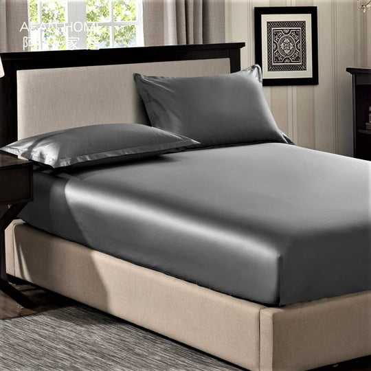 EzSpace Sognare Fitted Sheet | Quality, Softness &amp; Durability | EzSpace dark grey / Single Long (90*200)